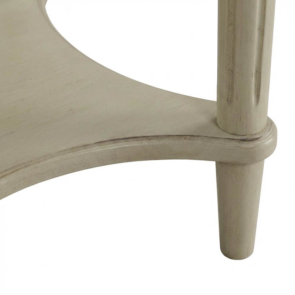 Antique White End Table with Elegant Style and Durable Finish. Picture 5