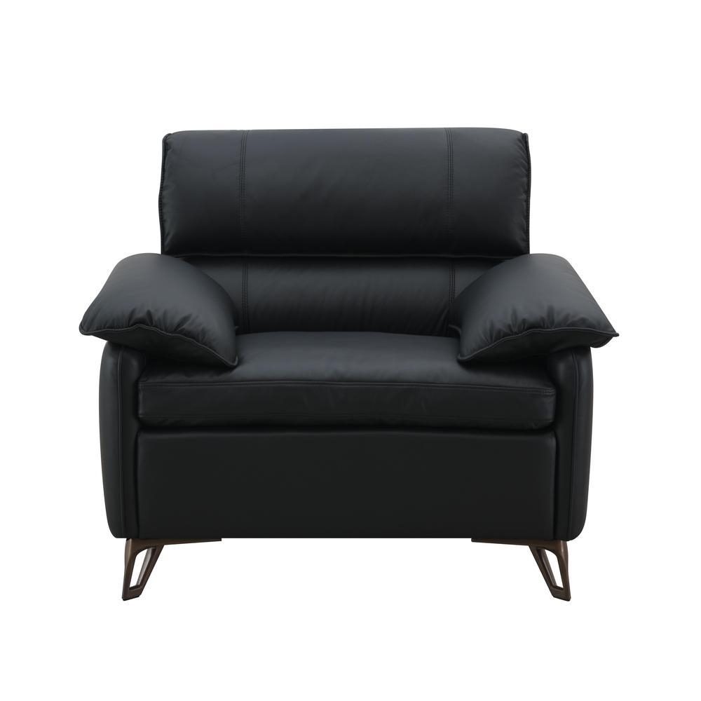Eilene Chair, Black Top Grain Leather. Picture 2