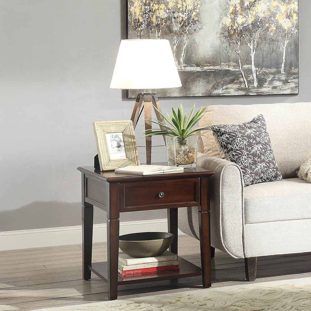 Malachi End Table Walnut. Picture 1