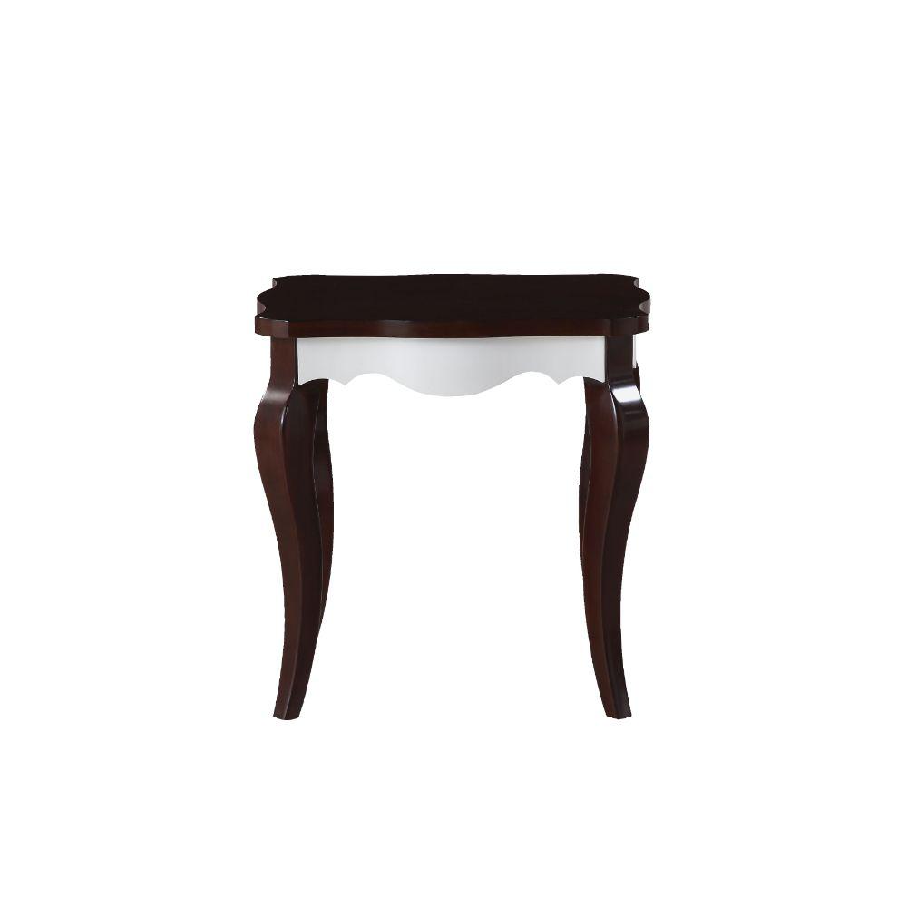 Mathias End Table Walnut & White. Picture 1