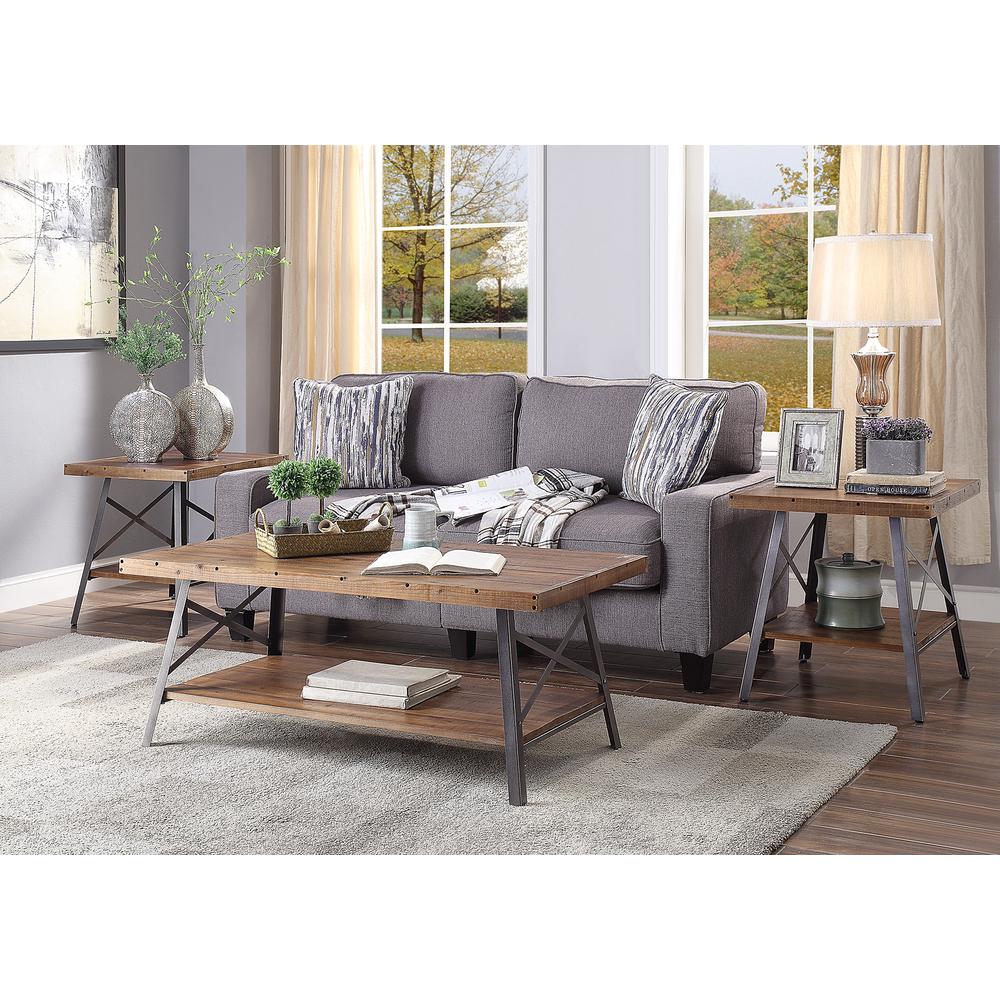 Ikram Coffee Table Weathered Oak & Sandy Black. Picture 1