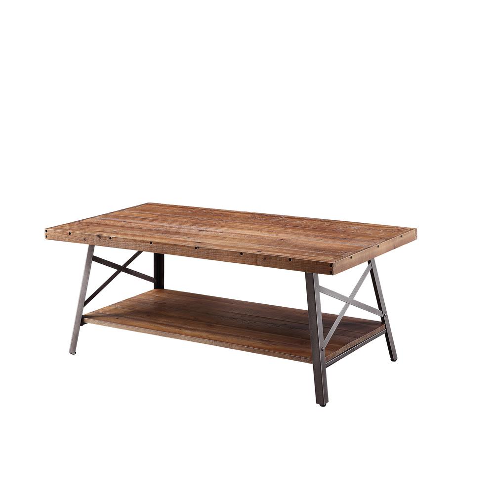 Ikram Coffee Table Weathered Oak & Sandy Black. Picture 3