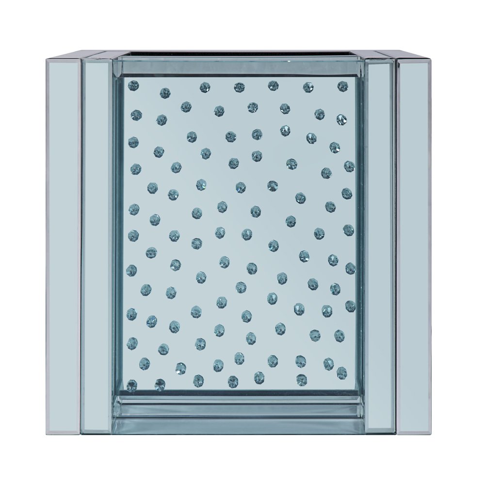 Nysa End Table Mirrored & Faux Crystals. Picture 5