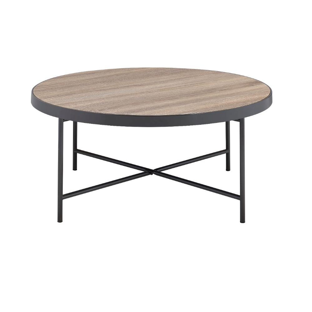 Bage Coffee Table Weathered Gray Oak & Metal. Picture 2