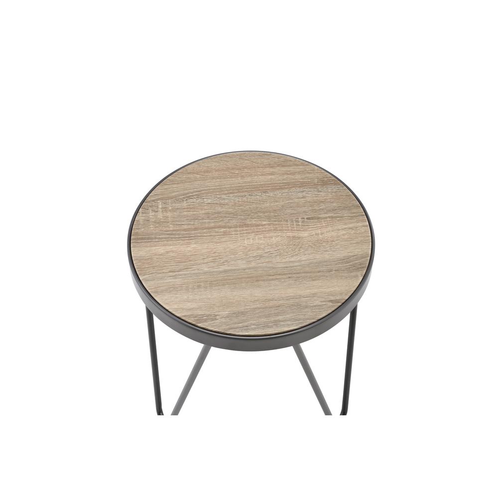 Bage End Table Weathered Gray Oak & Metal. Picture 2