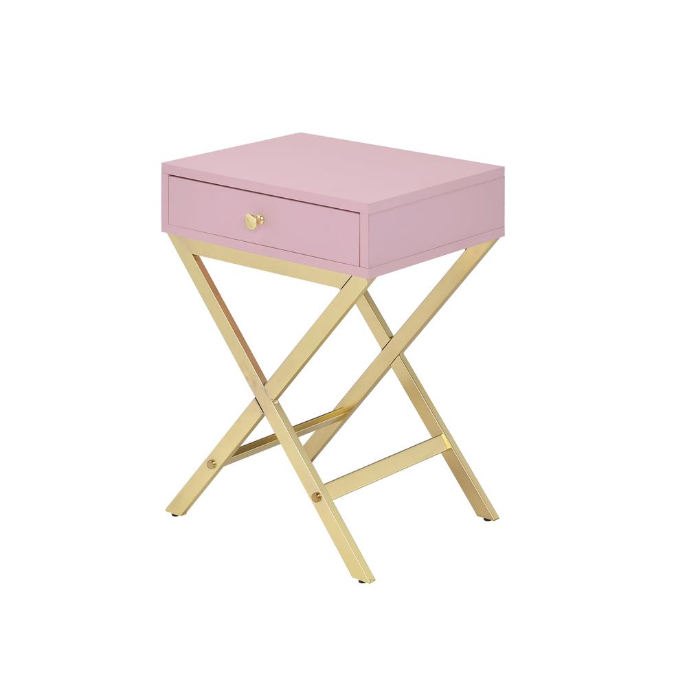 Coleen Side Table, Pink & Gold. Picture 3