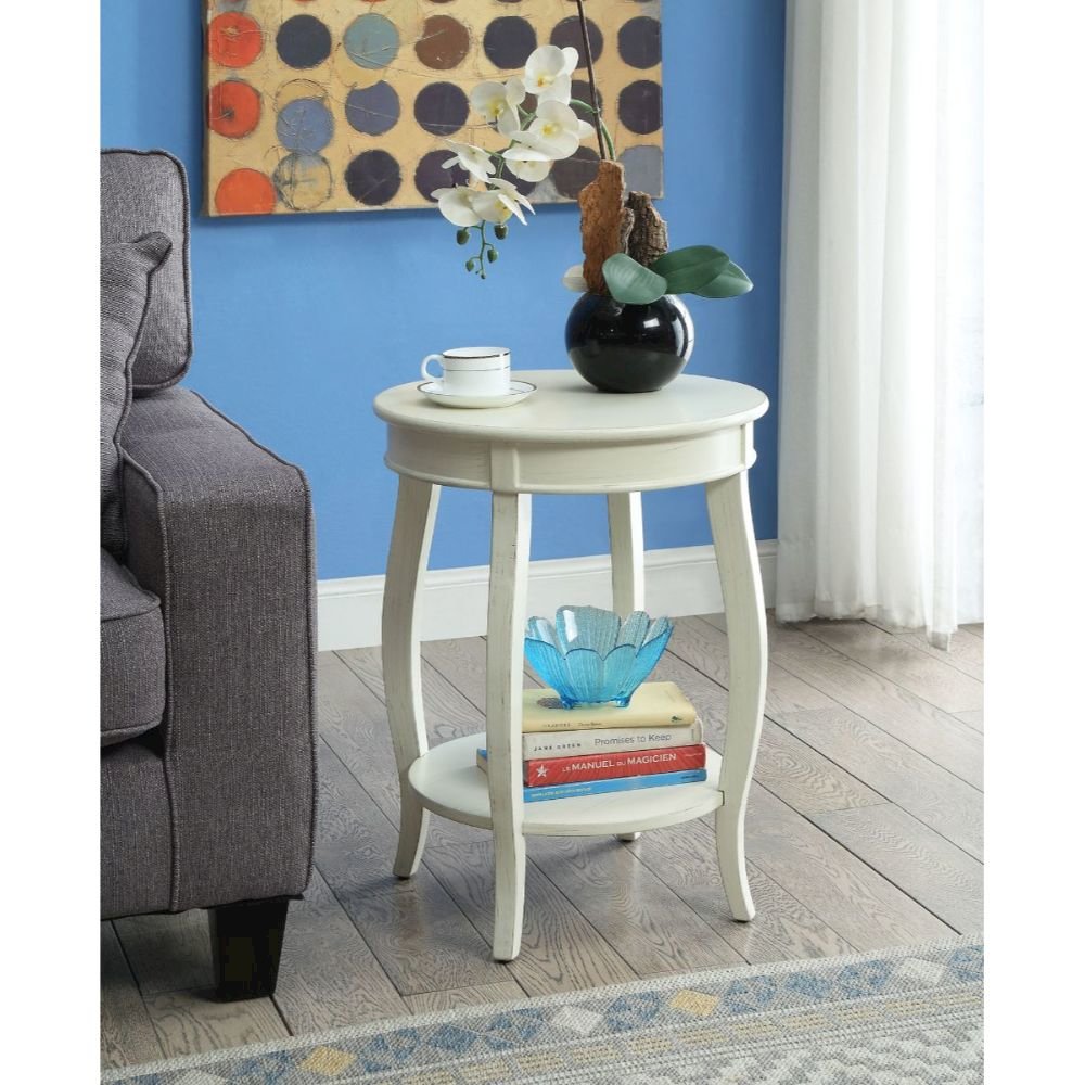 Aberta Accent Table Antique White. Picture 4