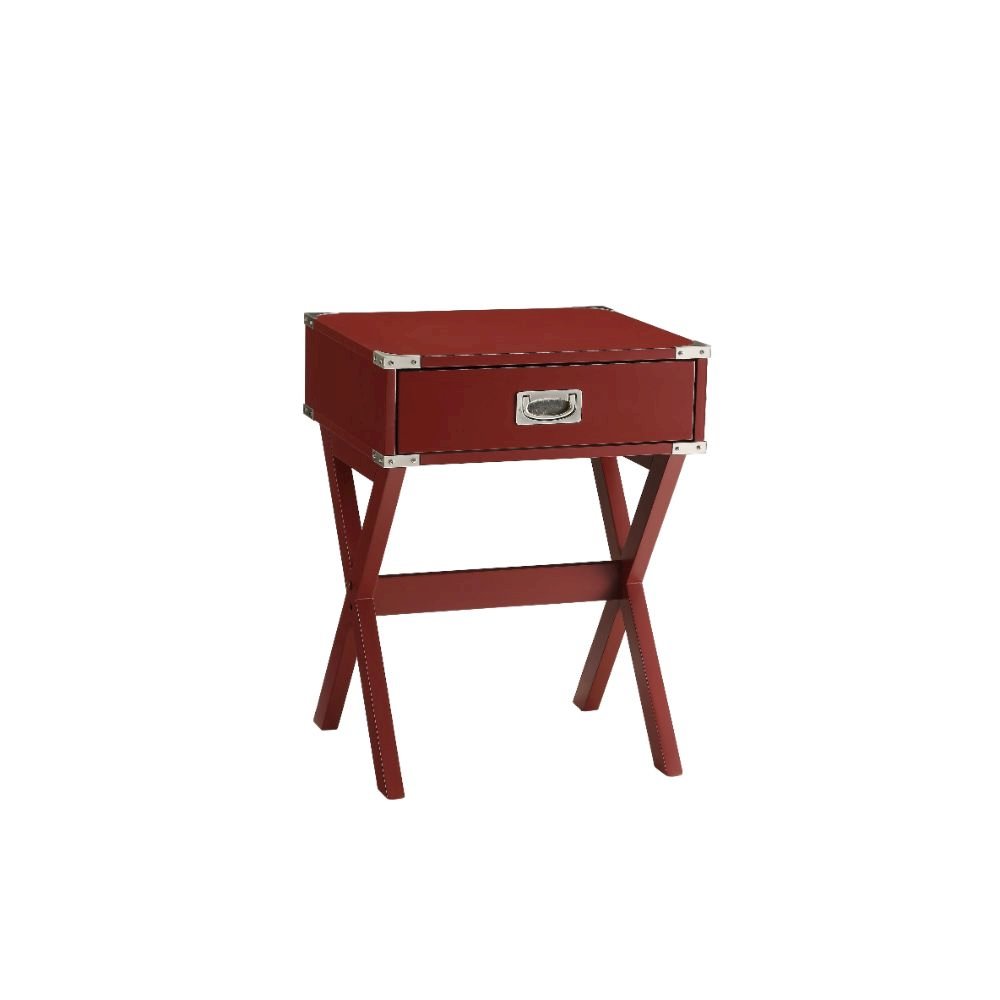 Babs Accent Table Red. Picture 1