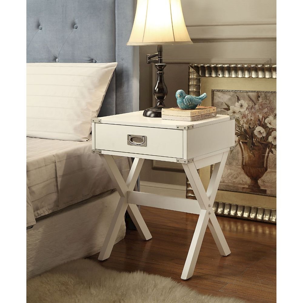 Babs Accent Table White. Picture 5