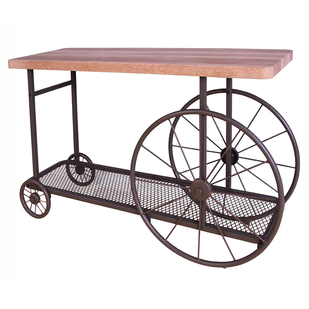Francie Sofa Table Oak & Antique Gray. Picture 2
