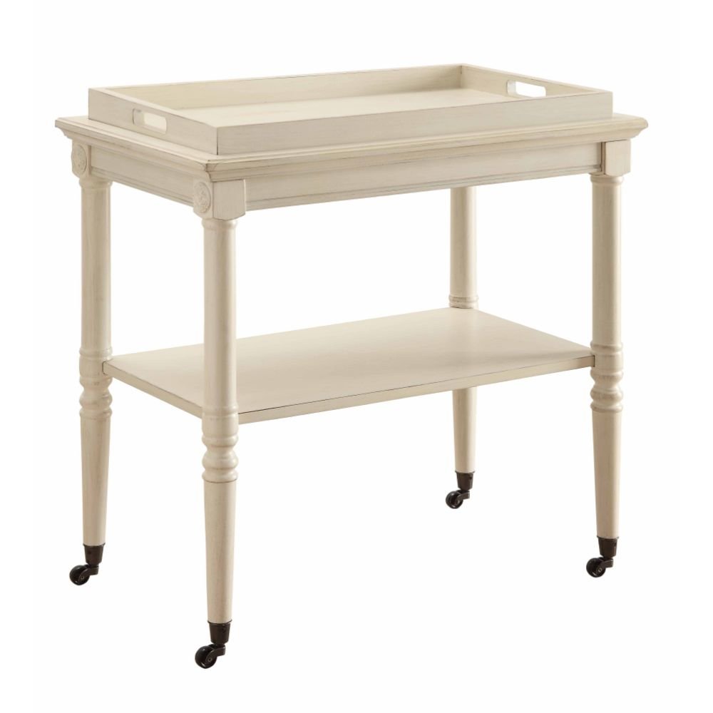 Frisco Serving Cart Antique White. Picture 1
