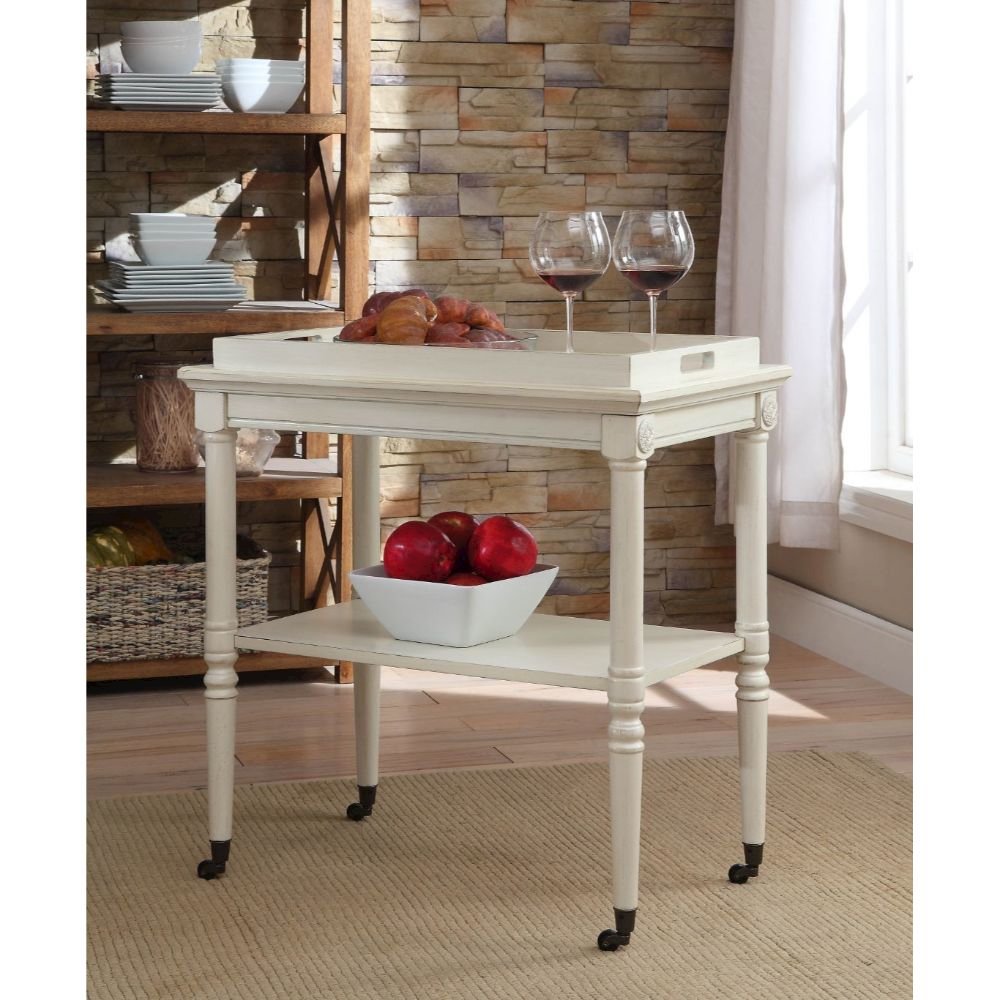 Frisco Serving Cart Antique White. Picture 6
