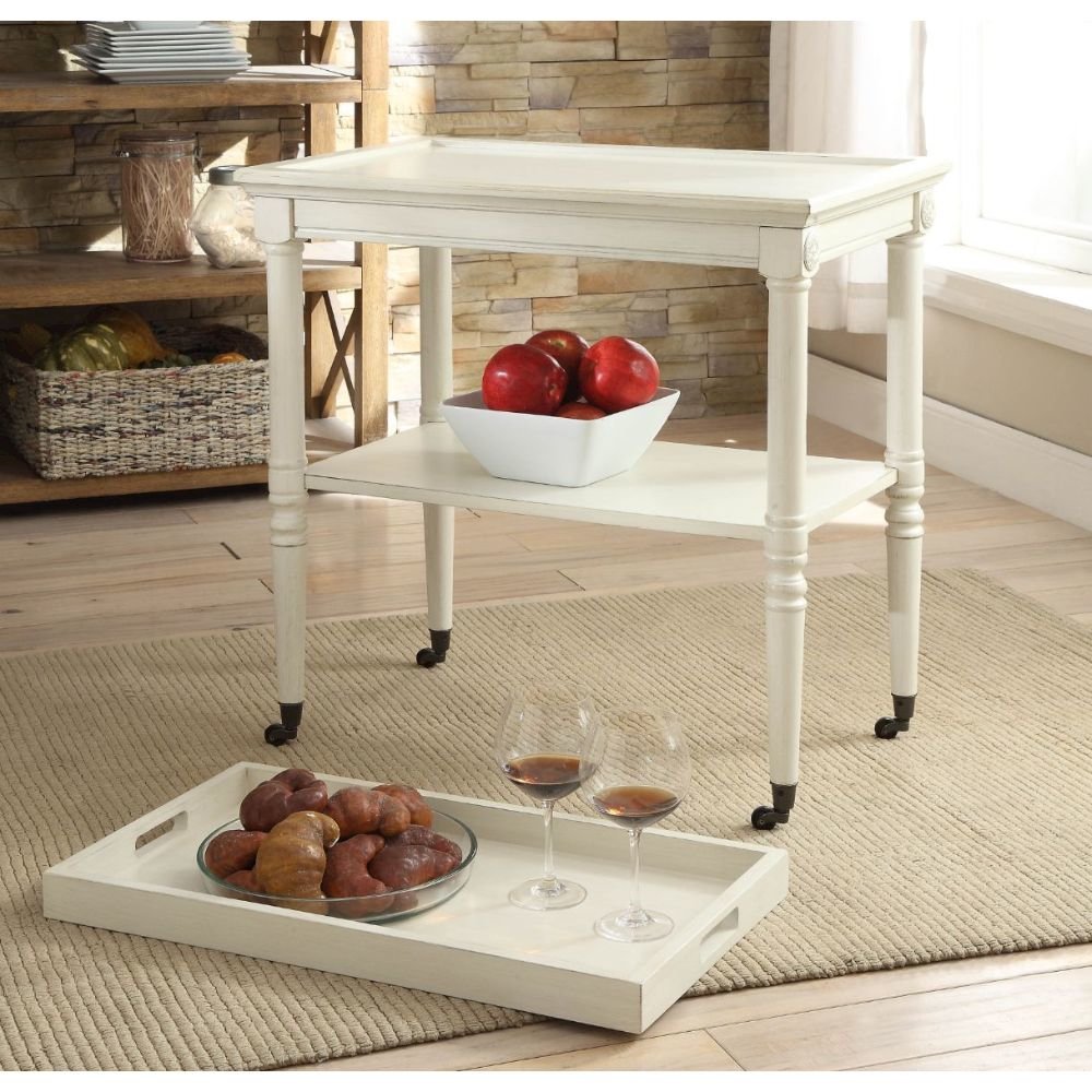 Frisco Serving Cart Antique White. Picture 7