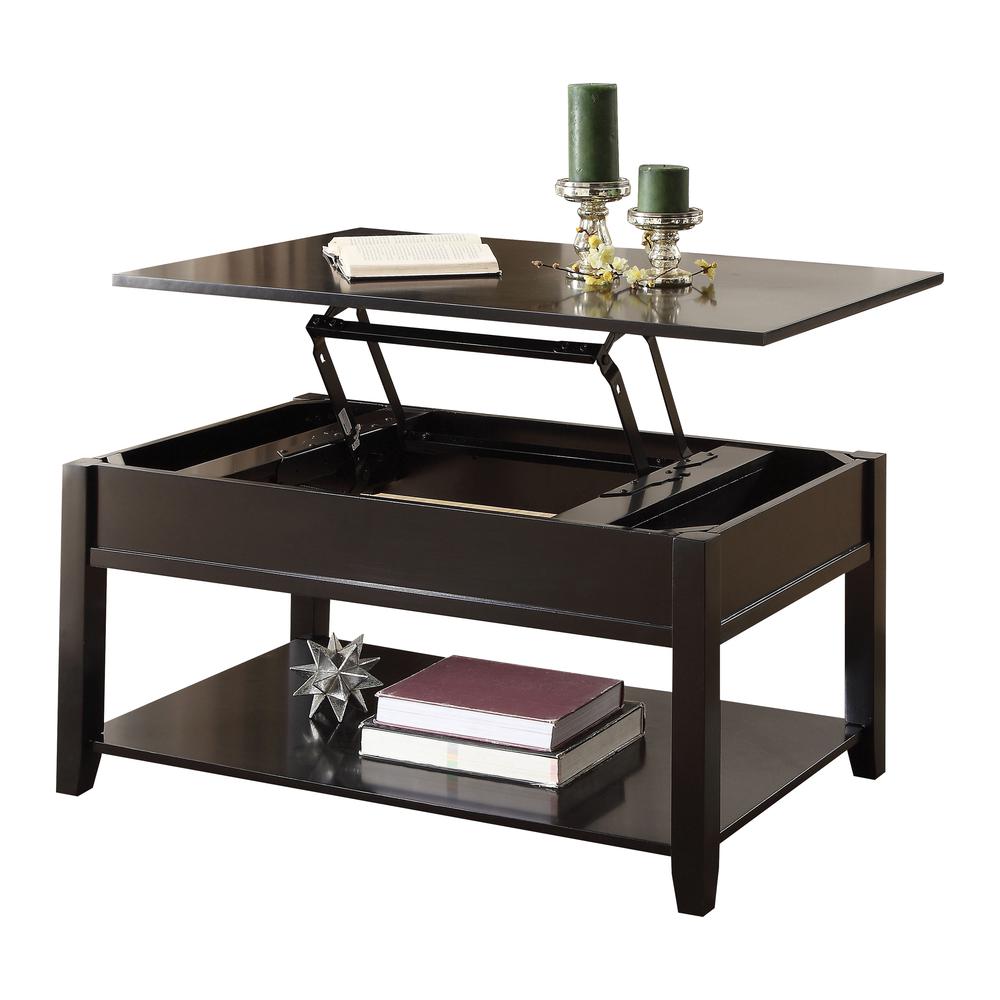 Malachi Coffee Table w/Lift Top, Black. Picture 1