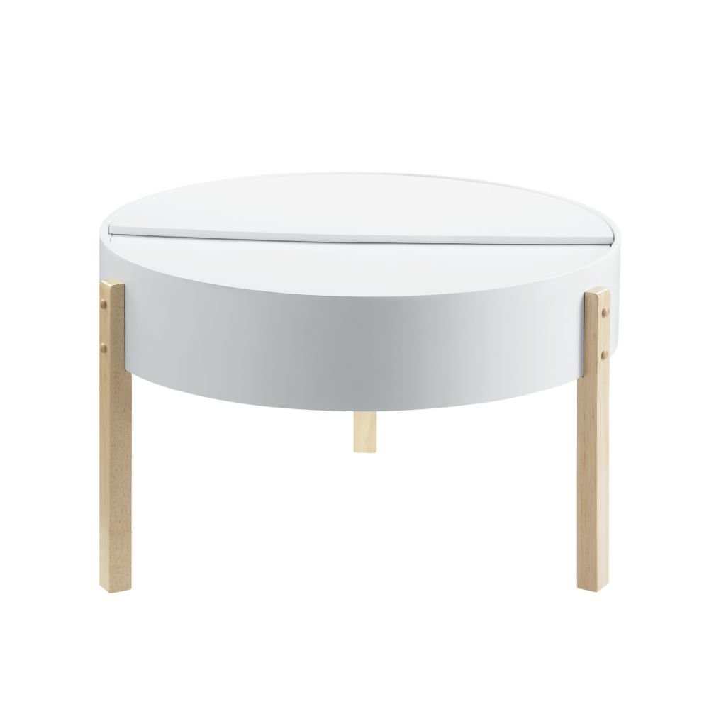 Bodfish Coffee Table White & Natural. Picture 2