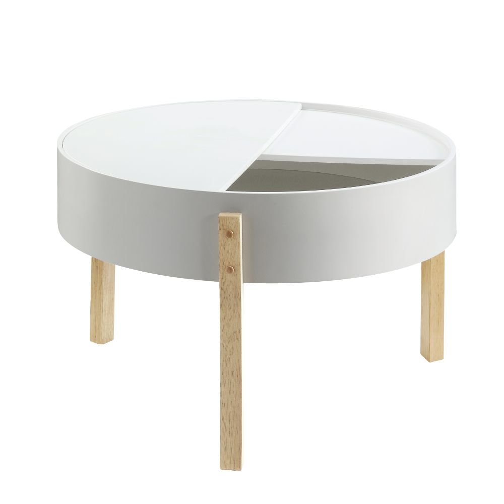 Bodfish Coffee Table White & Natural. Picture 3