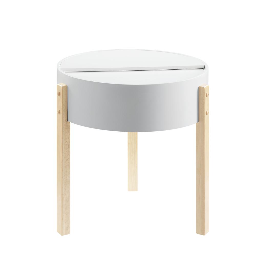 Bodfish End Table White & Natural. Picture 1