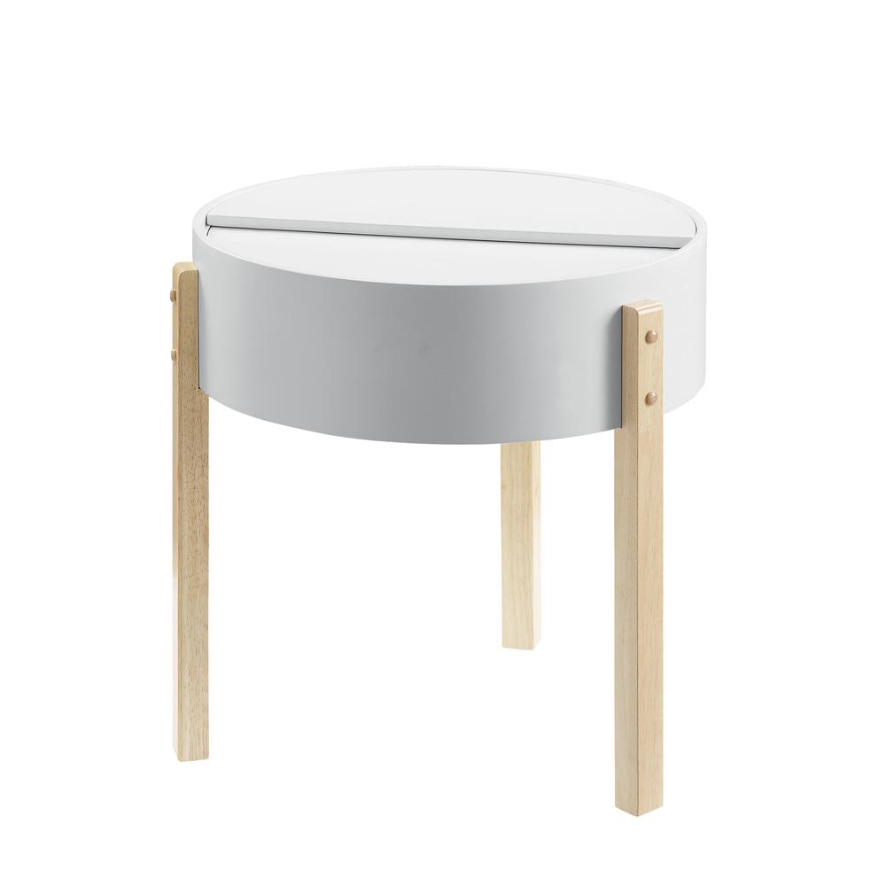 Bodfish End Table White & Natural. Picture 3