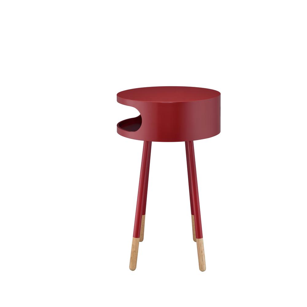 Sonria End Table, White & Natural. Picture 7