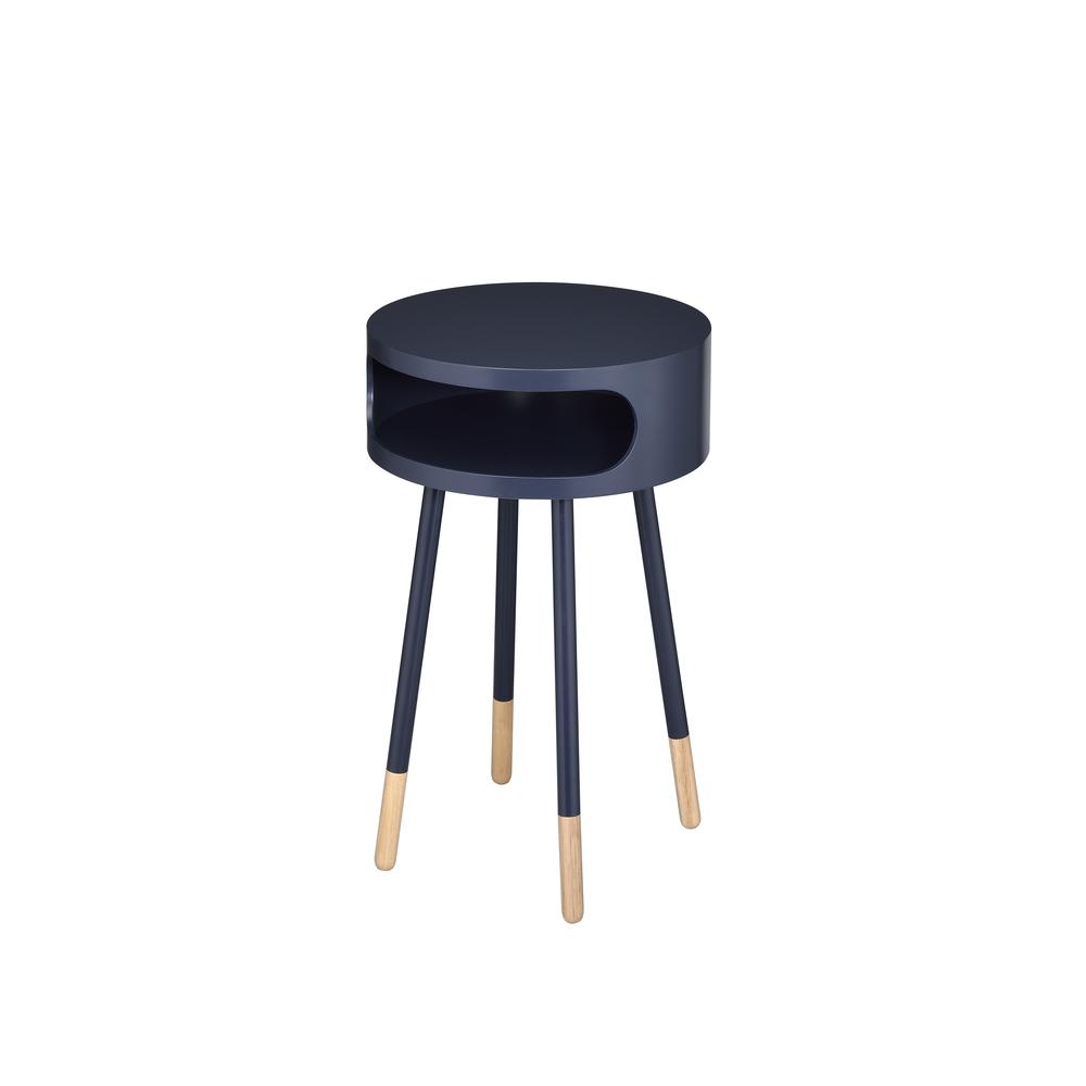 Sonria End Table, White & Natural. Picture 11