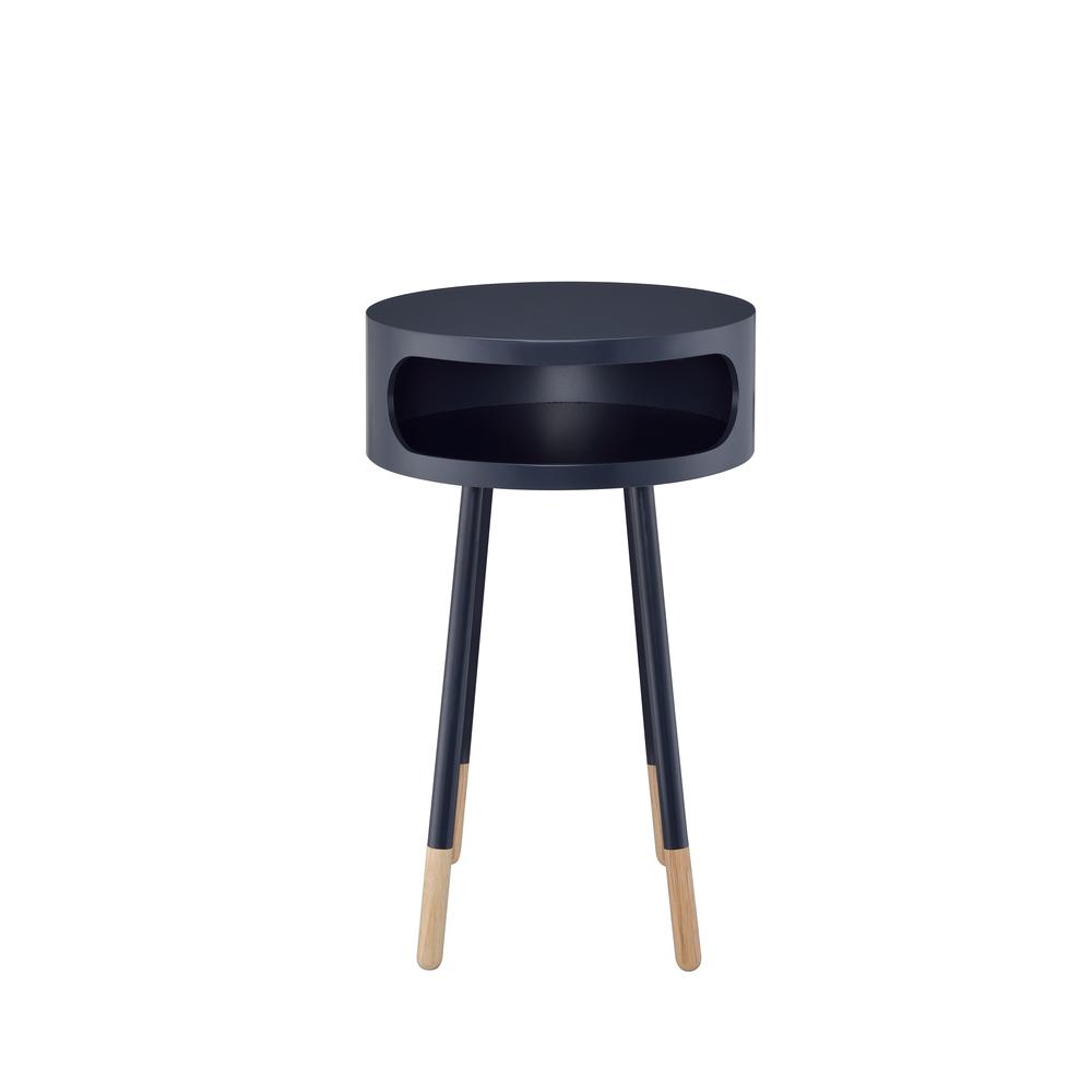 Sonria End Table, White & Natural. Picture 12