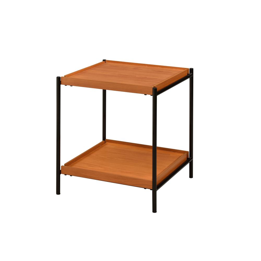 End Table, Honey Oak & Black 85677. Picture 1