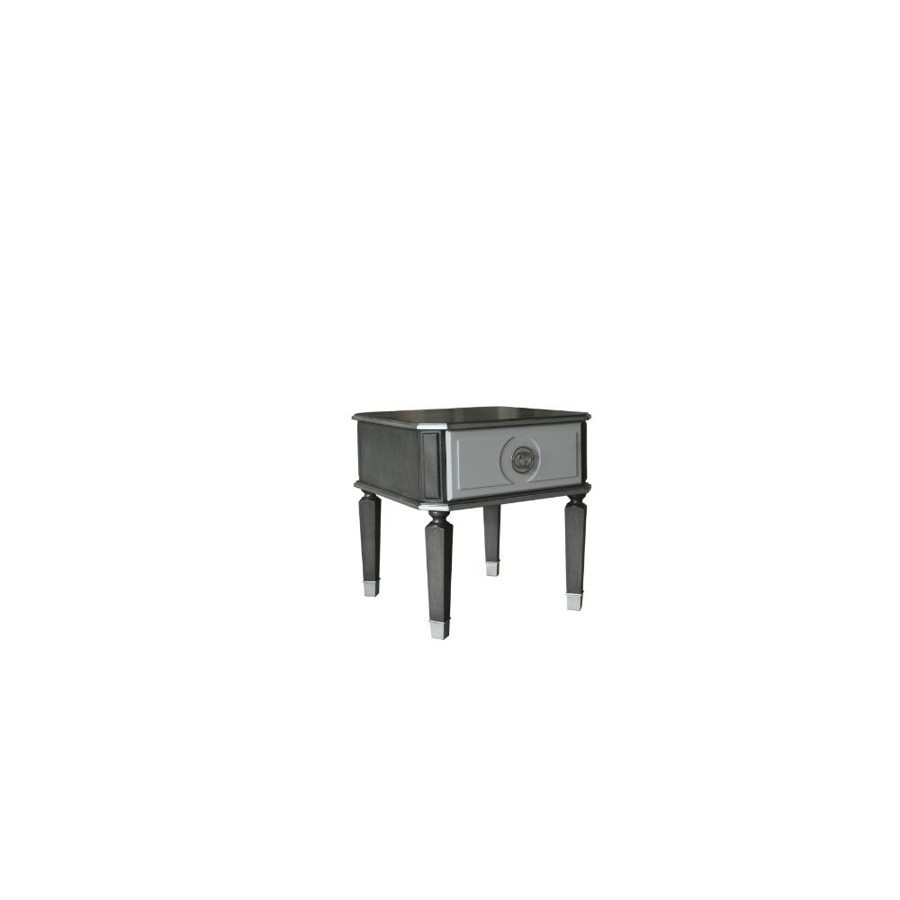 House Beatrice End Table Charcoal & Light Gray. Picture 2