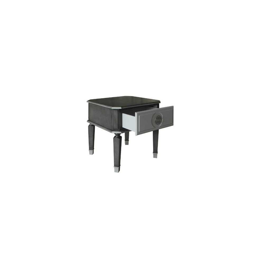 House Beatrice End Table Charcoal & Light Gray. Picture 3