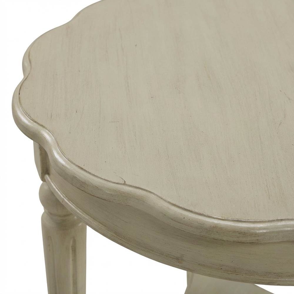 Antique White End Table with Elegant Style and Durable Finish. Picture 6