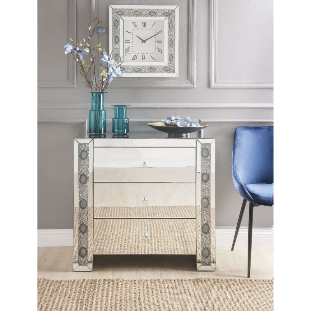 Sonia Console Table Mirrored & Faux Agate. Picture 7
