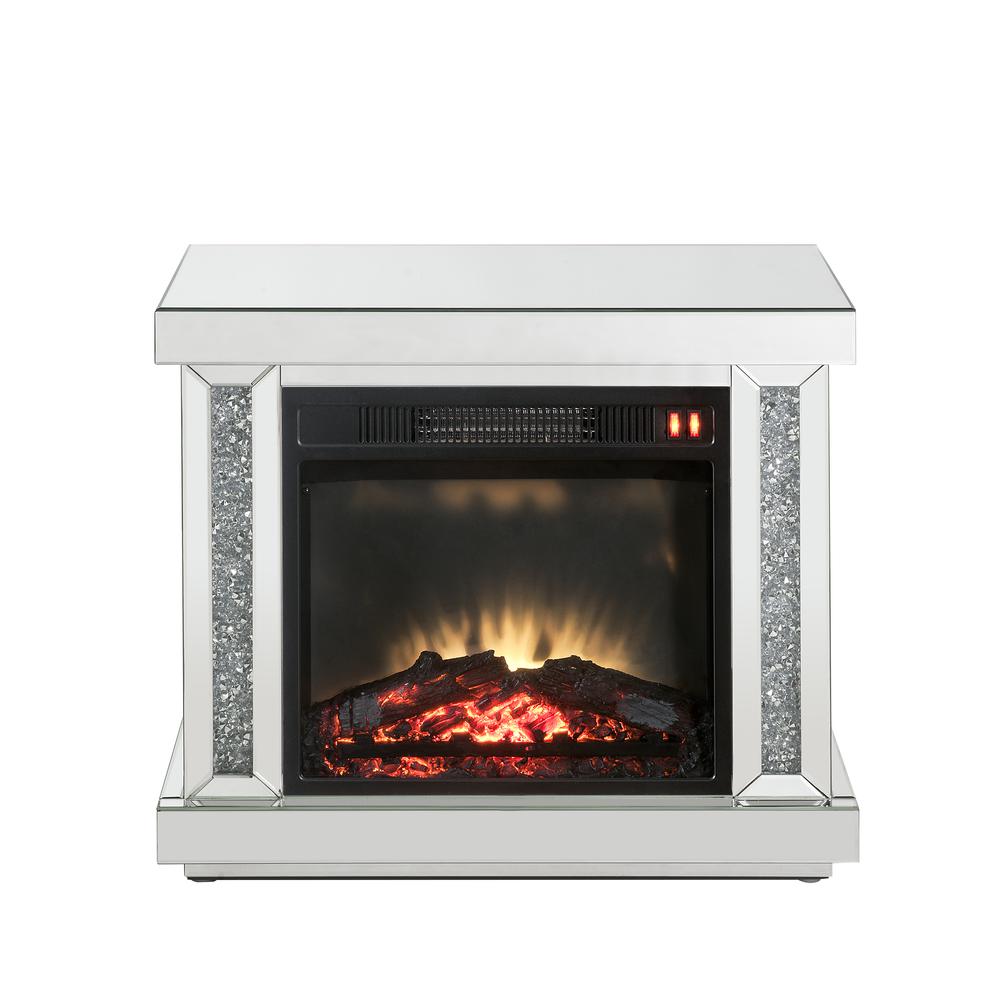 Noralie Fireplace LED, Mirrored & Faux Diamonds. Picture 7