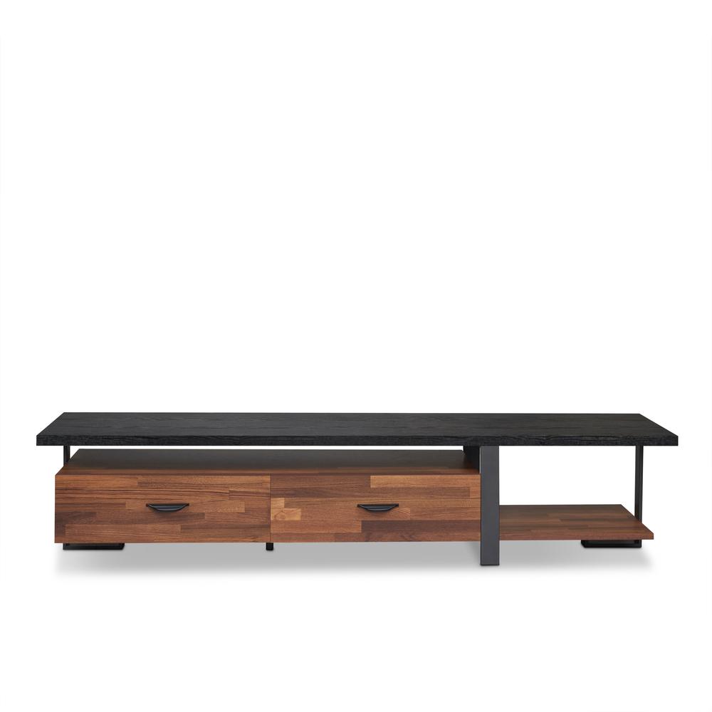 Elling TV Stand, Walnut & Black. Picture 5