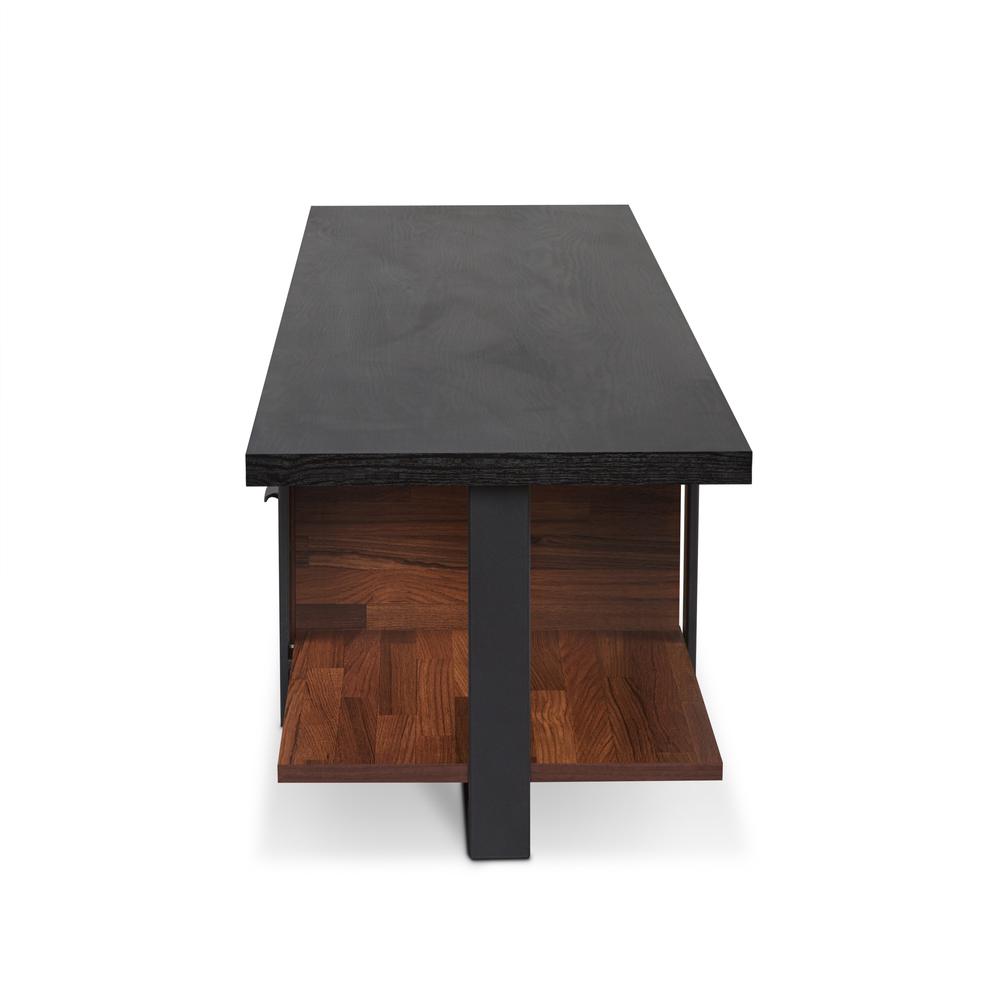 Elling TV Stand, Walnut & Black. Picture 7