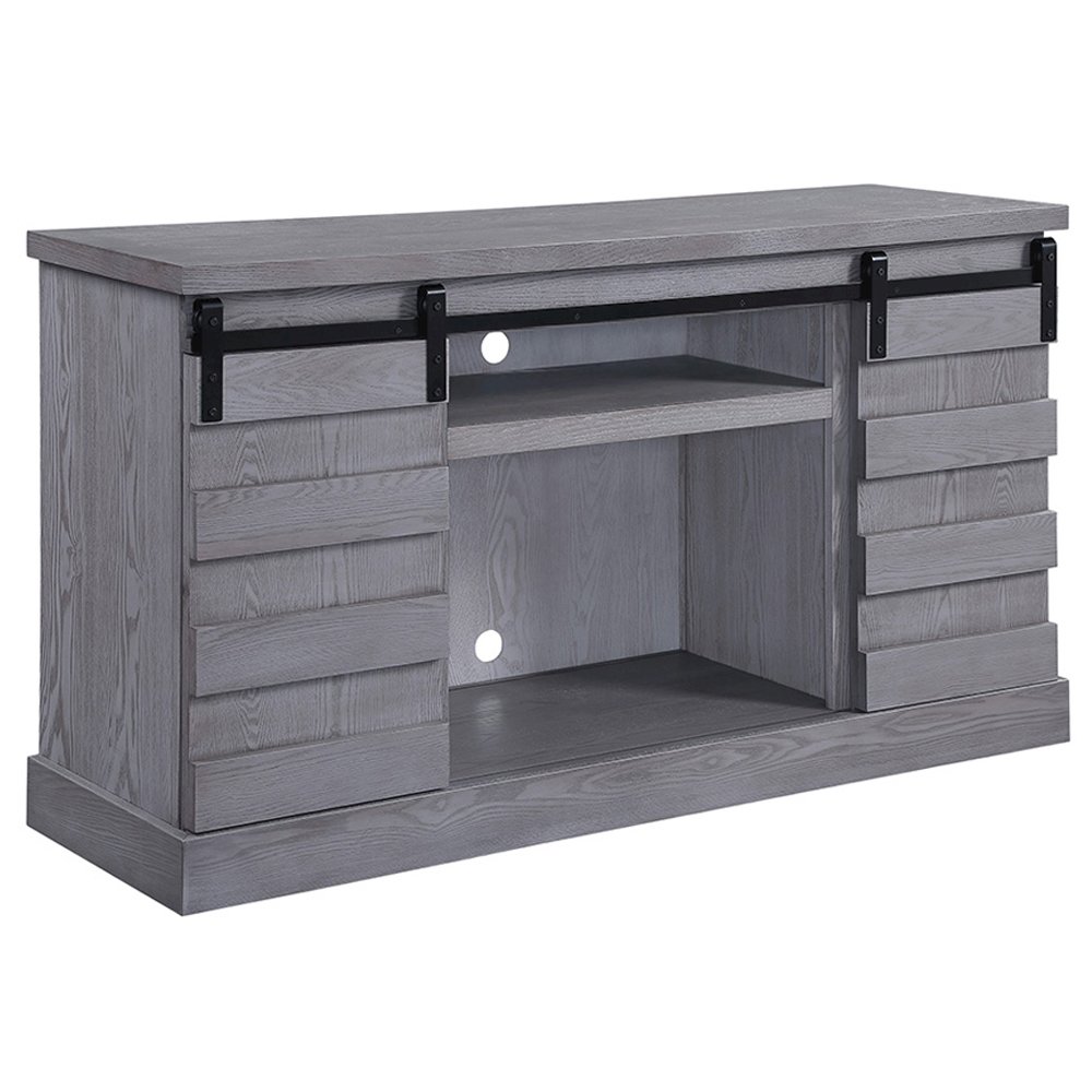 Amrita TV Stand w/Fireplace (Include 91617FIR) Gray Oak. Picture 2