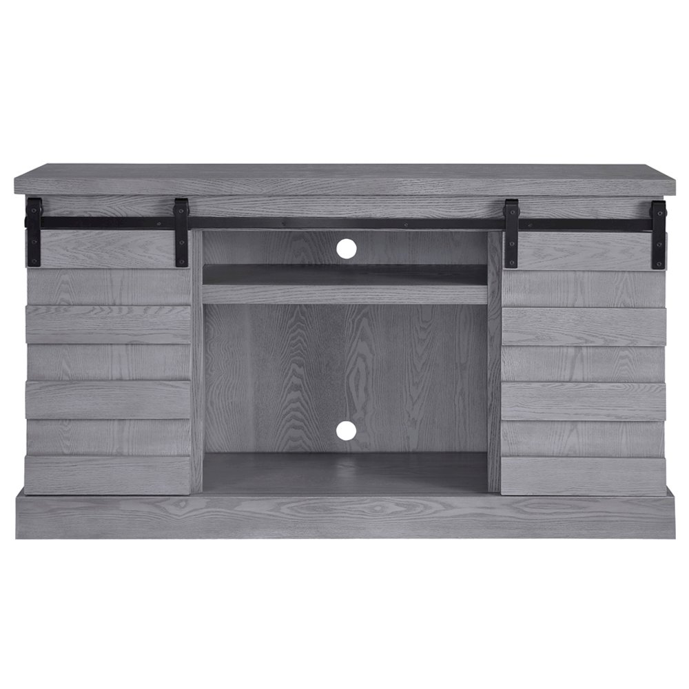 Amrita TV Stand w/Fireplace (Include 91617FIR) Gray Oak. Picture 3