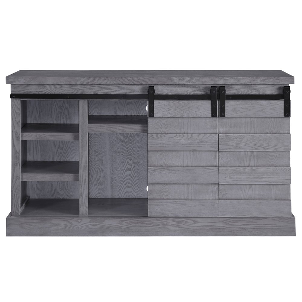 Amrita TV Stand w/Fireplace (Include 91617FIR) Gray Oak. Picture 4