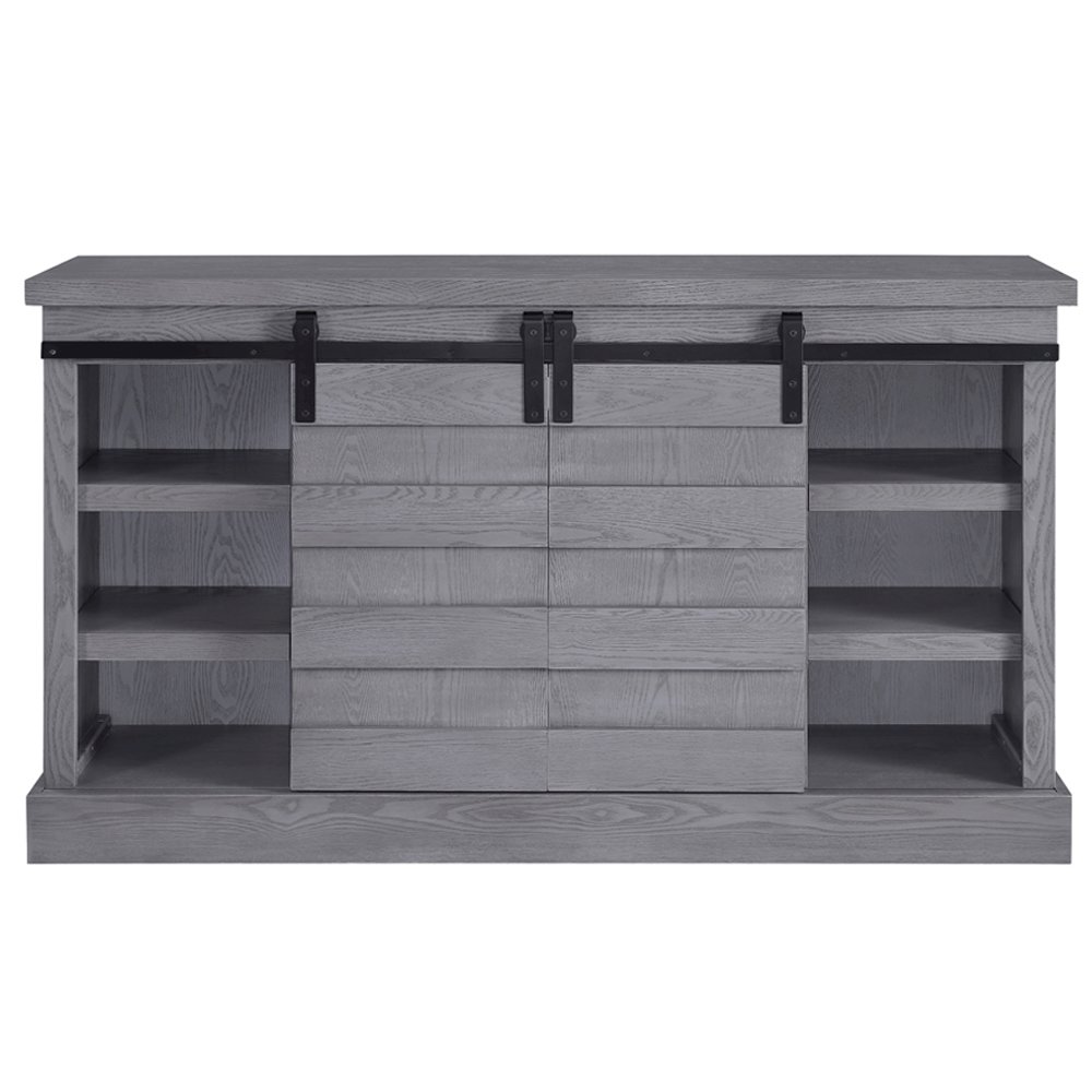 Amrita TV Stand w/Fireplace (Include 91617FIR) Gray Oak. Picture 5