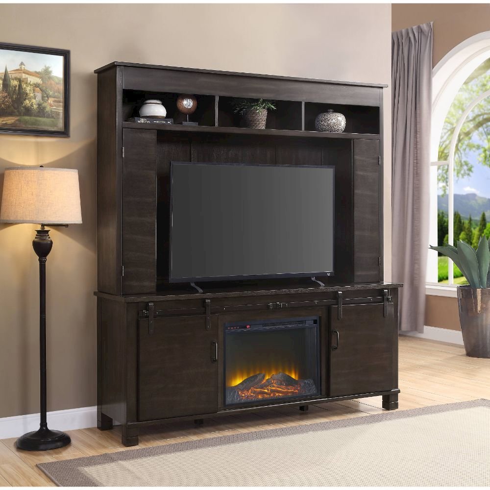 Apison Entertainment Center (Include 91617FIR) Espresso. Picture 5