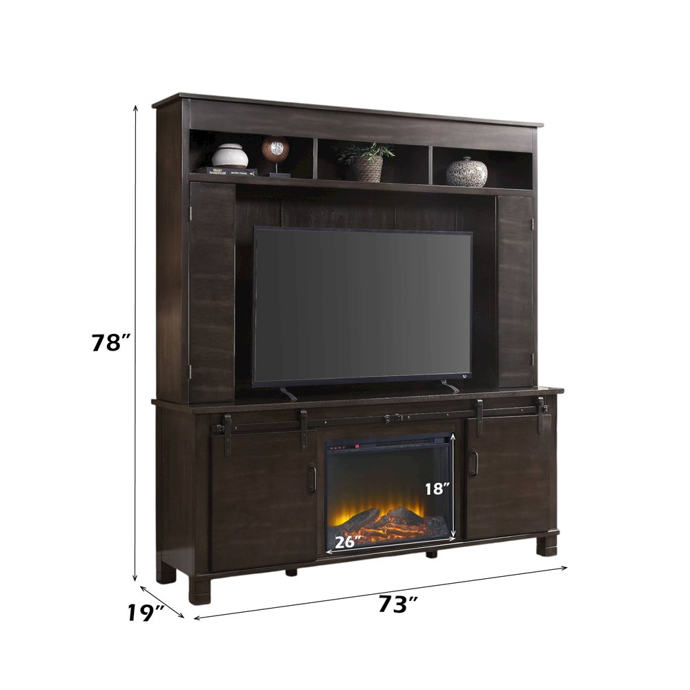 Apison Entertainment Center (Include 91617FIR) Espresso. Picture 6