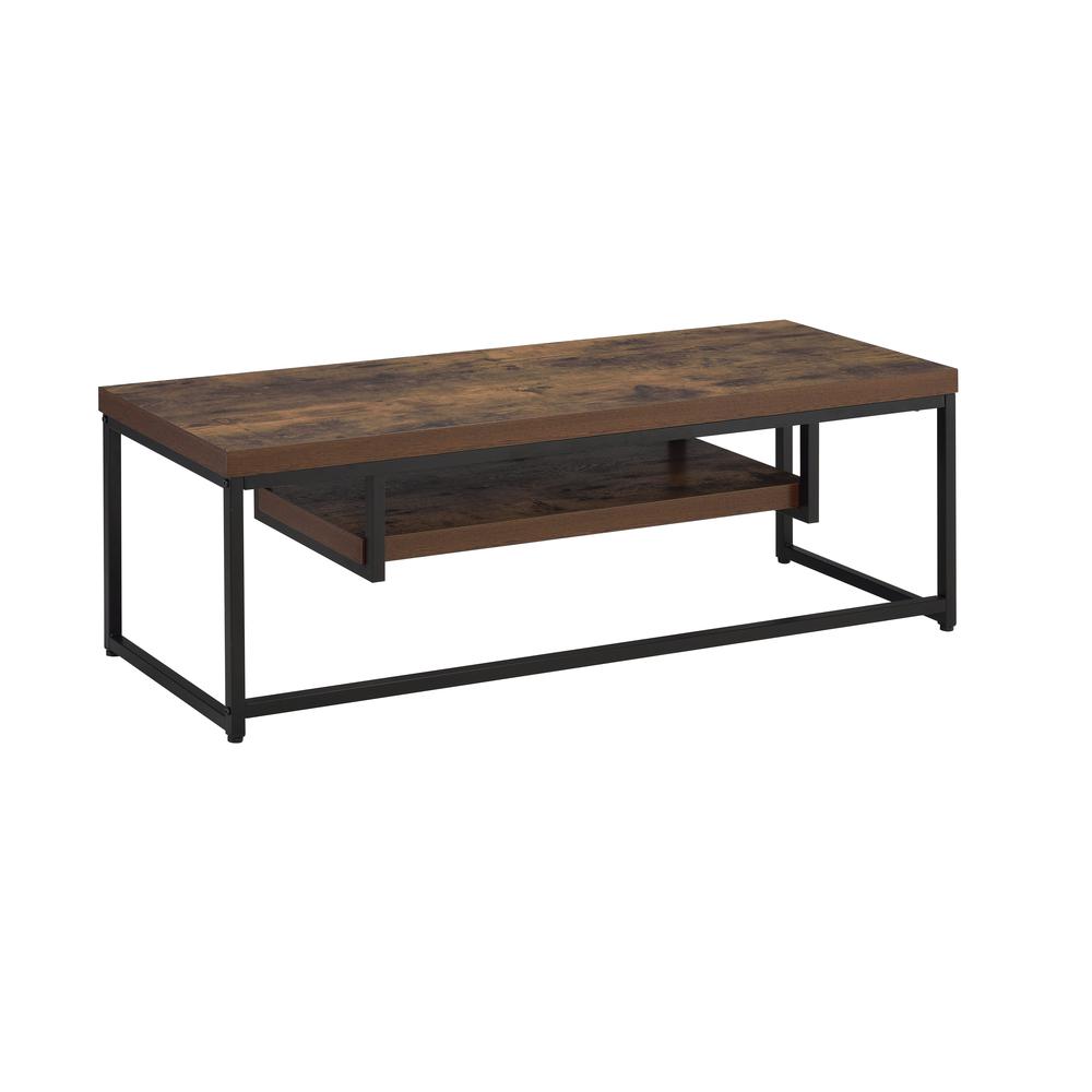 Bob TV Stand Weathered Oak & Black Metal. Picture 1