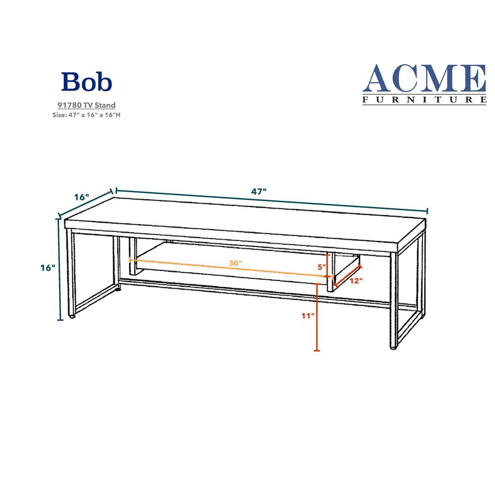 Bob TV Stand Weathered Oak & Black Metal. Picture 2