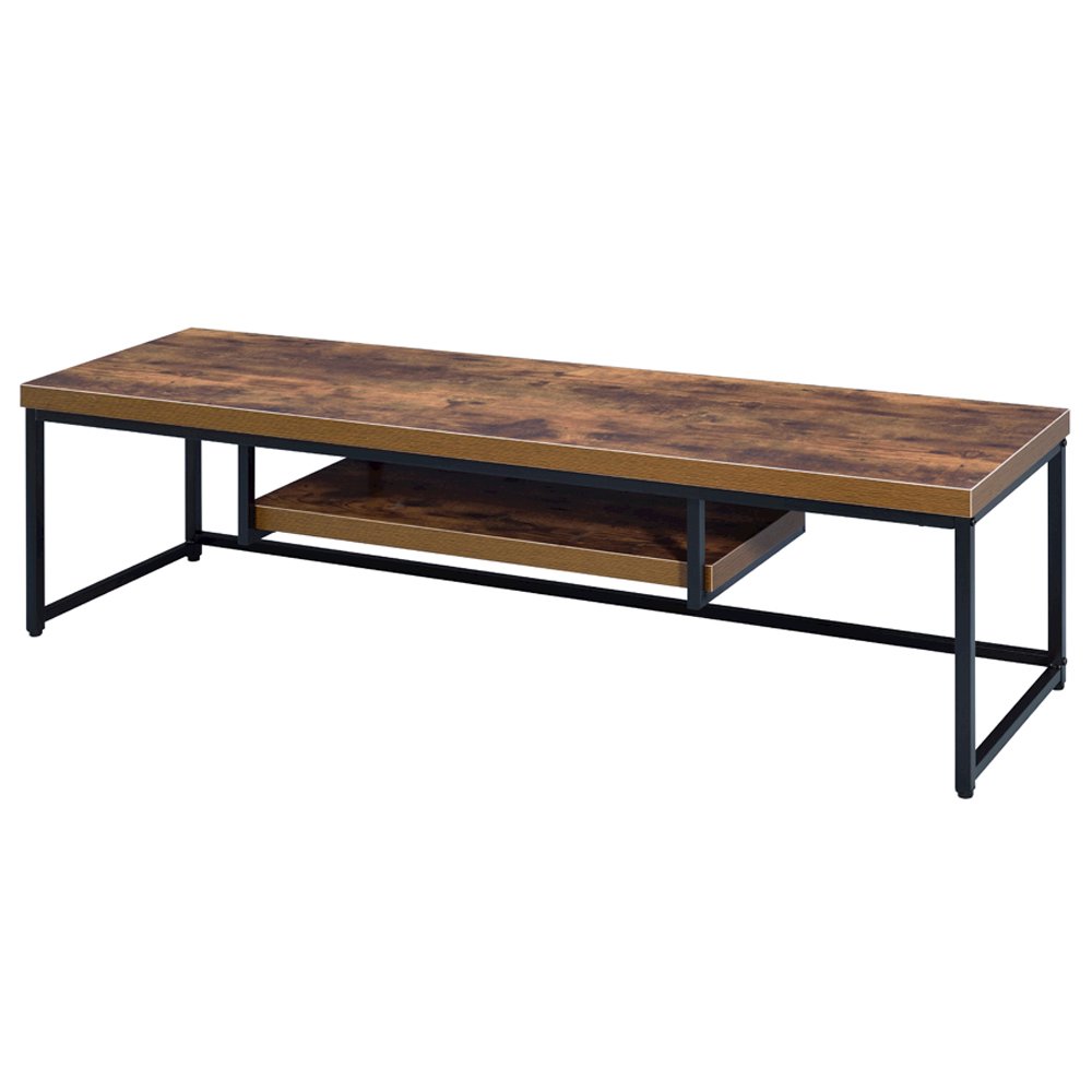 Bob TV Stand Weathered Oak & Black Metal. Picture 2