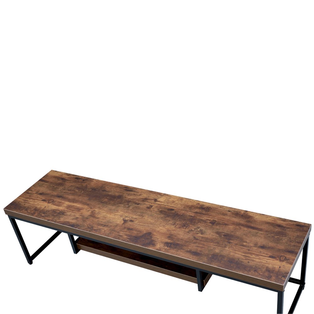 Bob TV Stand Weathered Oak & Black Metal. Picture 4