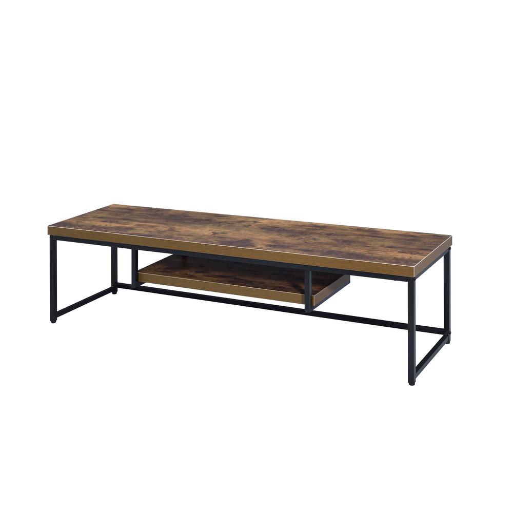 Bob TV Stand Weathered Oak & Black Metal. Picture 6
