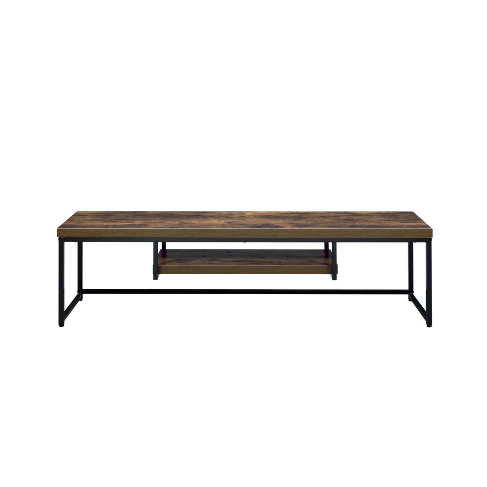 Bob TV Stand Weathered Oak & Black Metal. Picture 7
