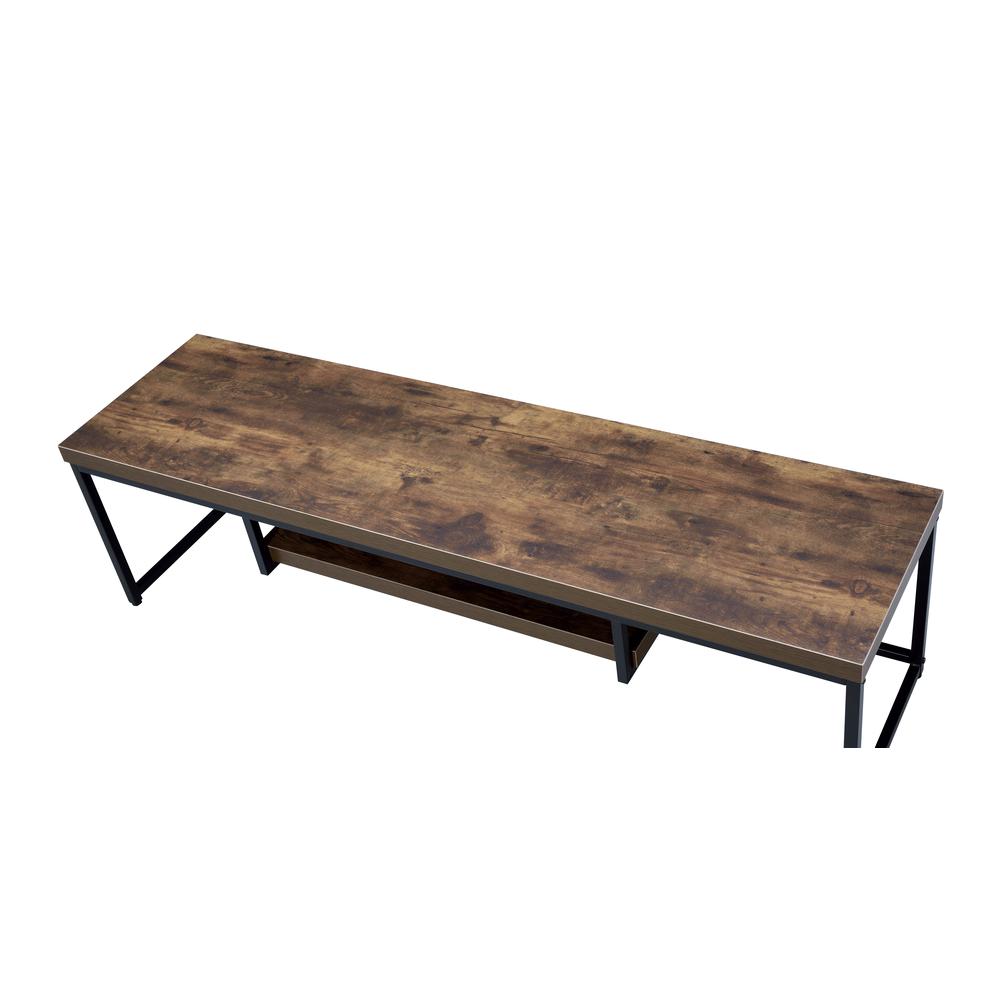 Bob TV Stand Weathered Oak & Black Metal. Picture 9