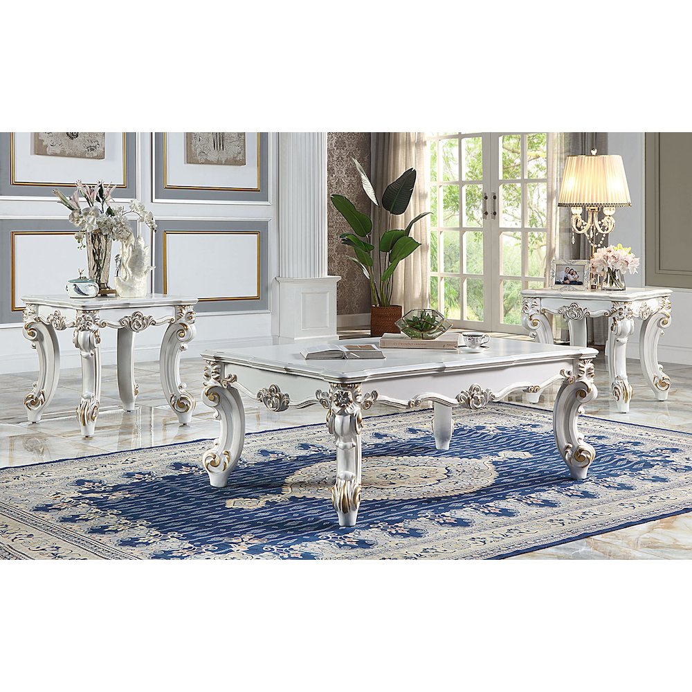 Vendome II End Table in  Antique Pearl Finish. Picture 5