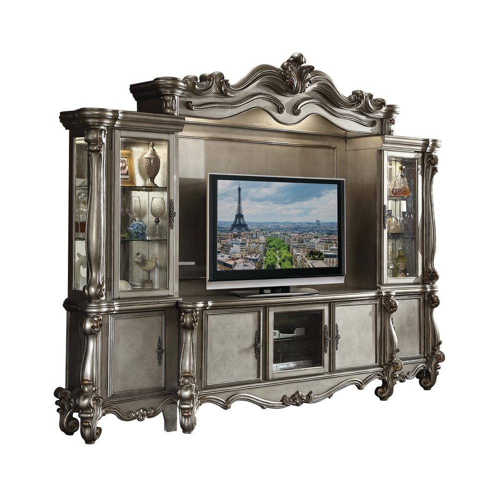 Versailles TV Stand Antique Platinum. Picture 1