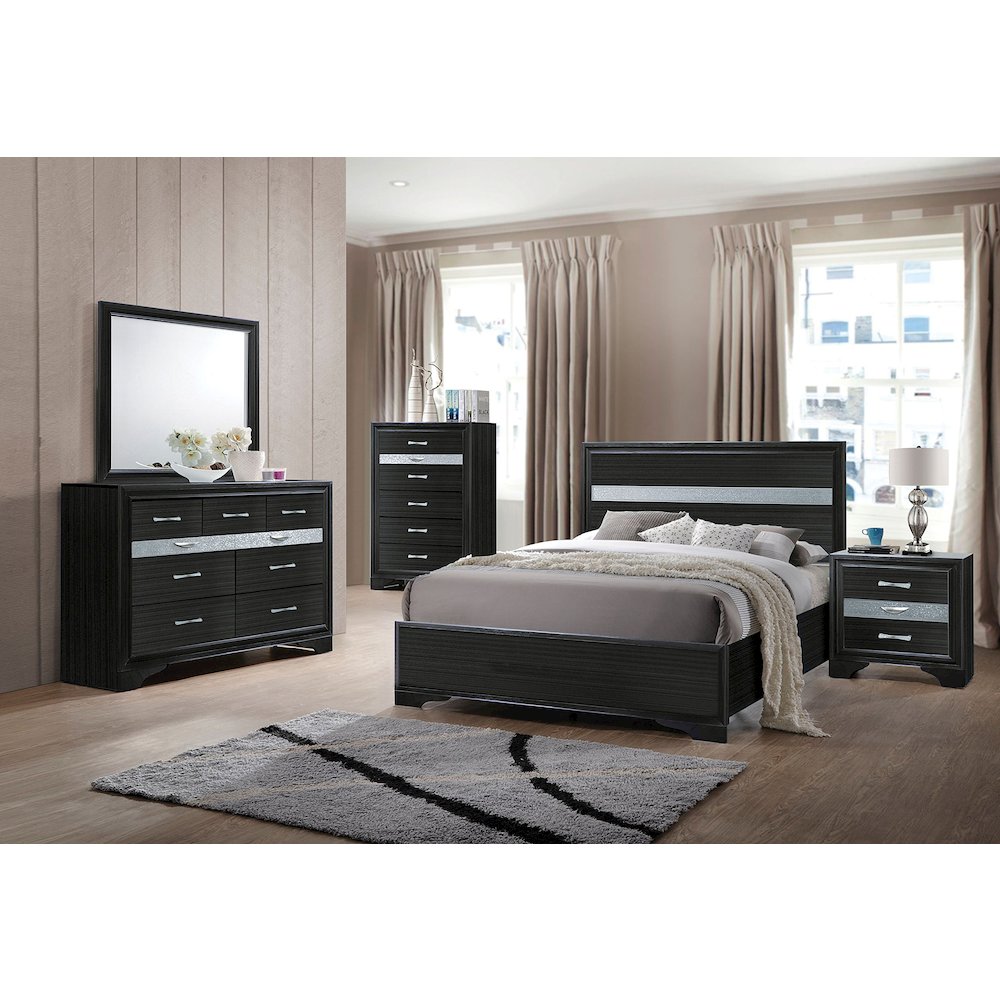 Naima Full Bed Black. Picture 2