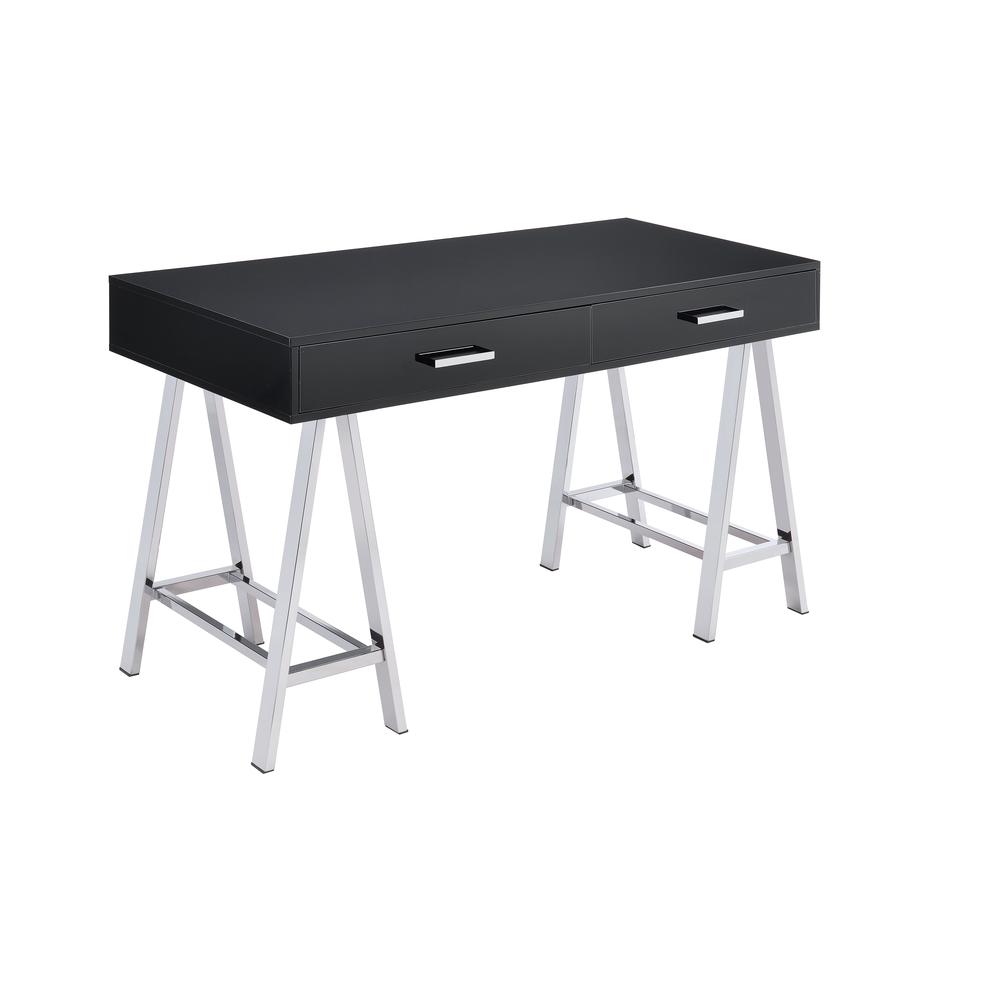 Coleen Desk, Black & Chrome. Picture 1